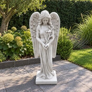 Engel met lelie 95cm