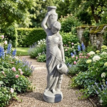 Vrouw met twee kruiken tuinbeeld