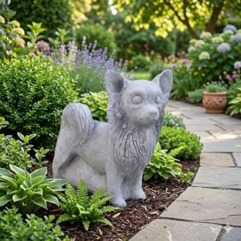 Chihuahua betonnen tuinbeeld hond