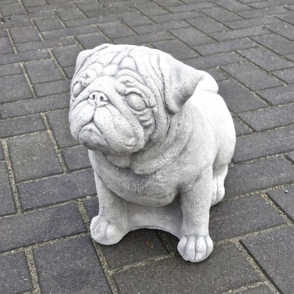 Mopshond betonnen hond beeld tuin