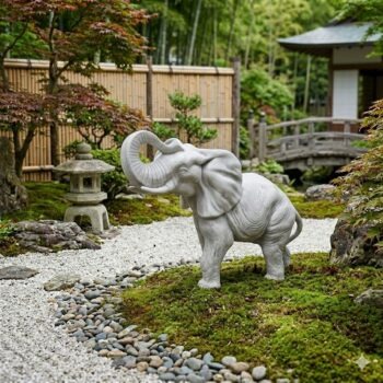 Olifant 67cm betonnen tuinbeeld