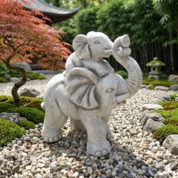 Olifant 33cm betonnen tuinbeeld