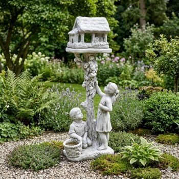 Vogelhuis met kinderen