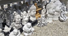 Japans Chinees Boeddhistisch diversen 2 betonnen tuinbeelden
