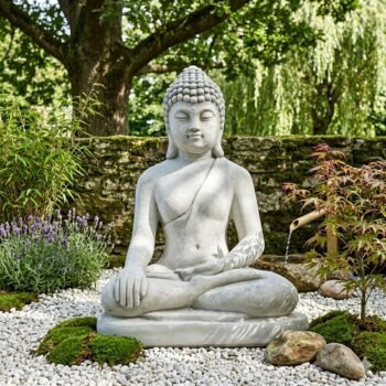 Boeddha 72cm tuinbeeld beton