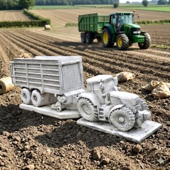 Tuindecoratie Tractor met kar