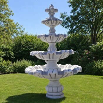 4 Schalen fontein 215cm Beton fontein tuin. Waterornament beton.