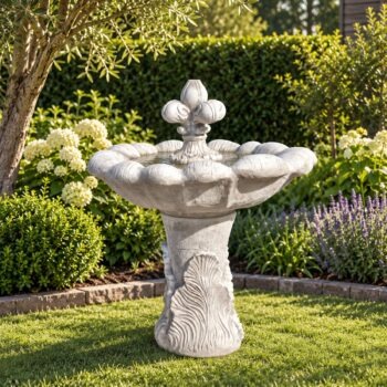 Fontein Fleur – klassieke betonnen tuinfontein