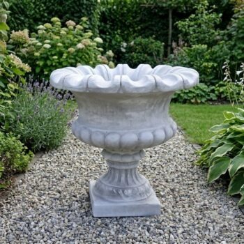 Vaas met ribbel beton vaas