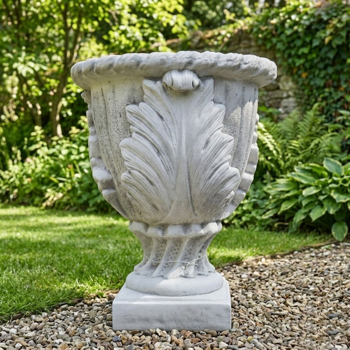 Tuinvaas 75cm met bladeren